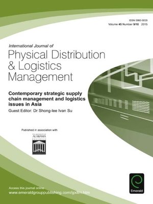 cover image of International Journal of Physical Distribution & Logistics Management, Volume 45, Number 9 & 10